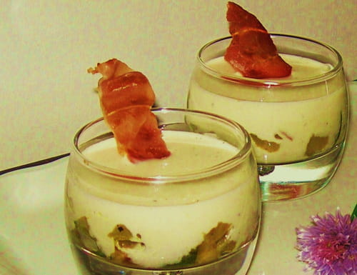 Verrines de courgettes à la crème de parmesan