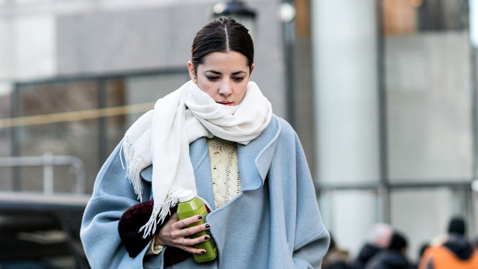Manteau bleu ciel