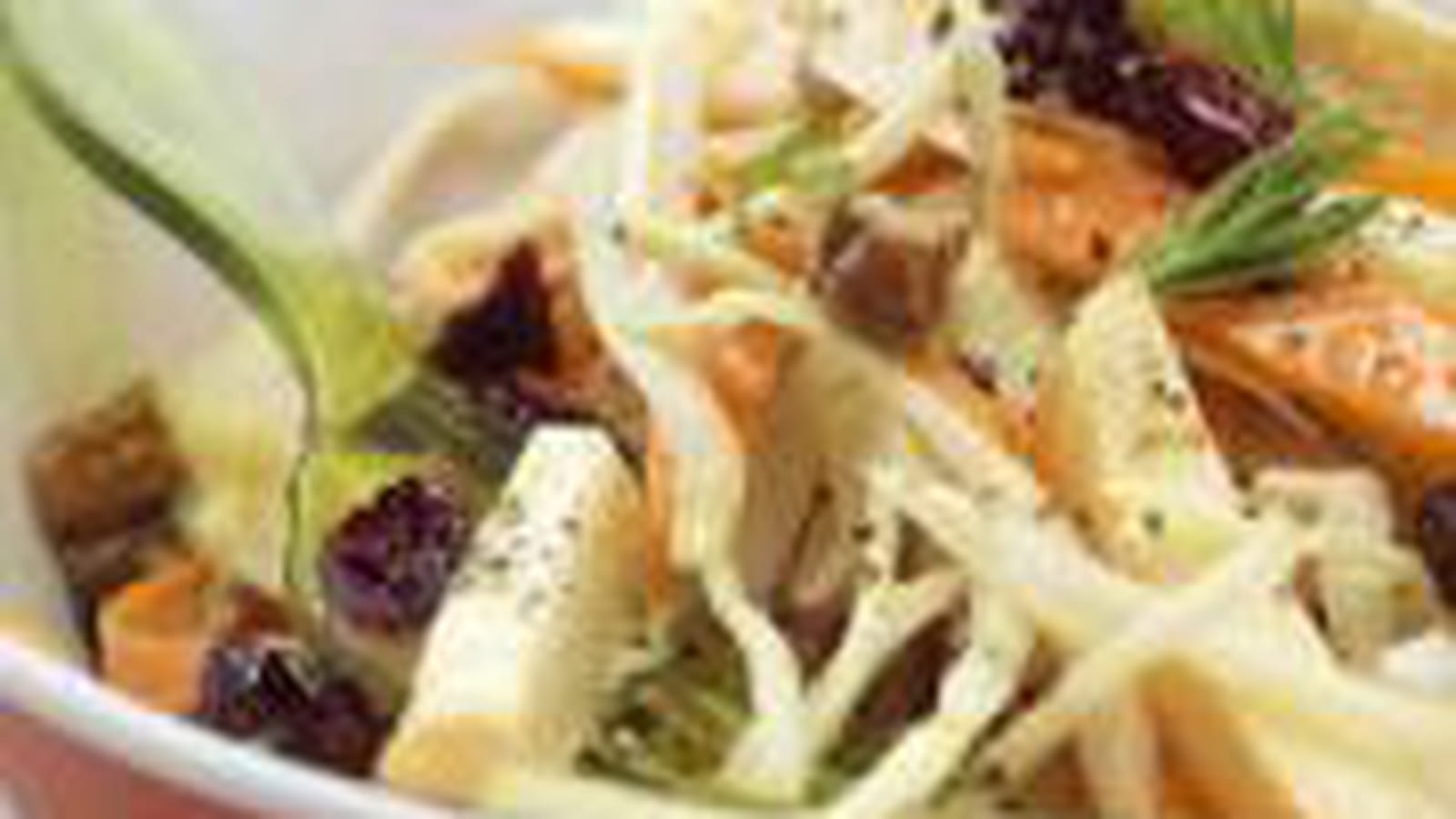Coleslaw Reblochon noix cranberries