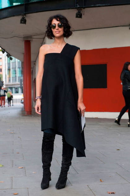 Street looks fashion week Londres&nbsp;: all black
