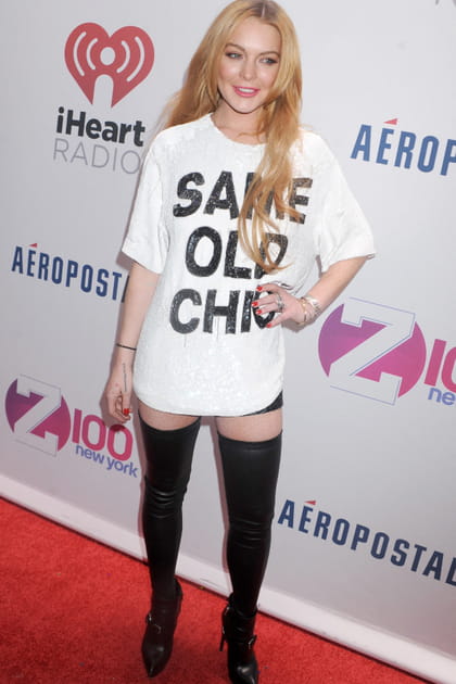 Lindsay Lohan en T-shirt à slogan