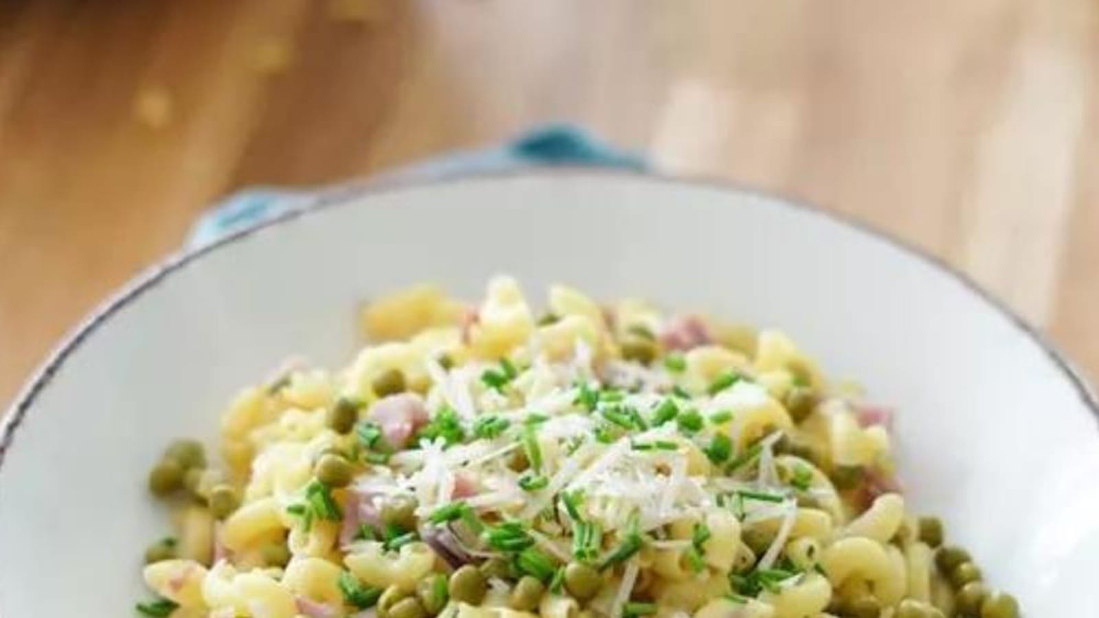 Coquillettes au jambon façon risotto