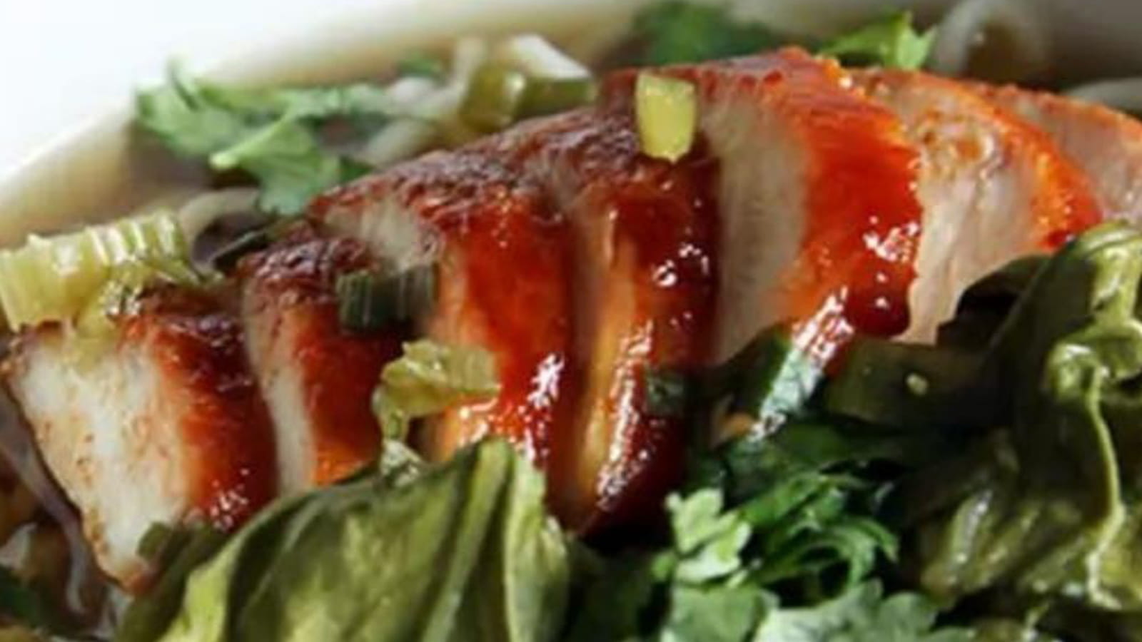 Soupe chinoise au poulet laqué