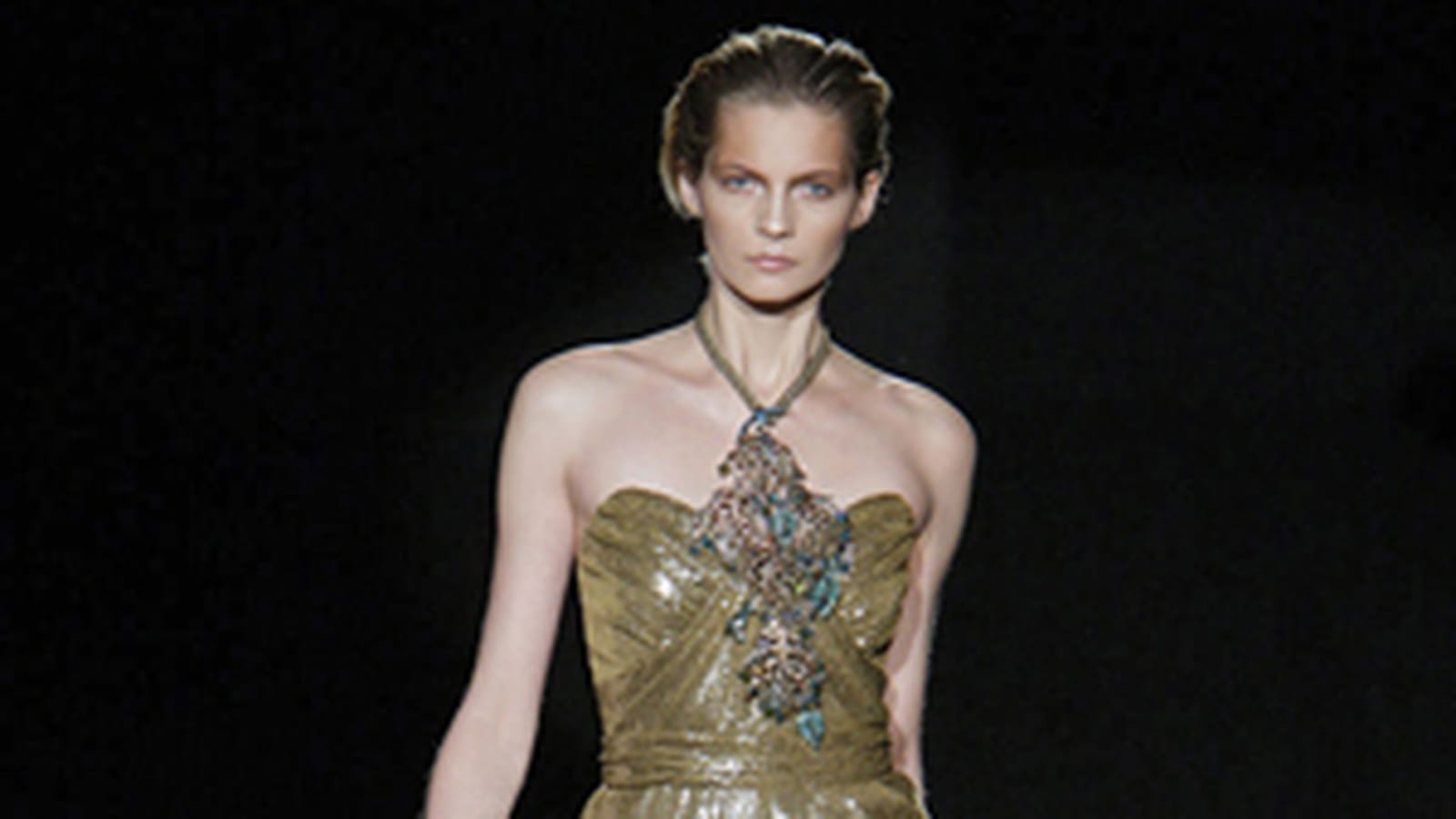 Robe dorée de Badgley Mischka