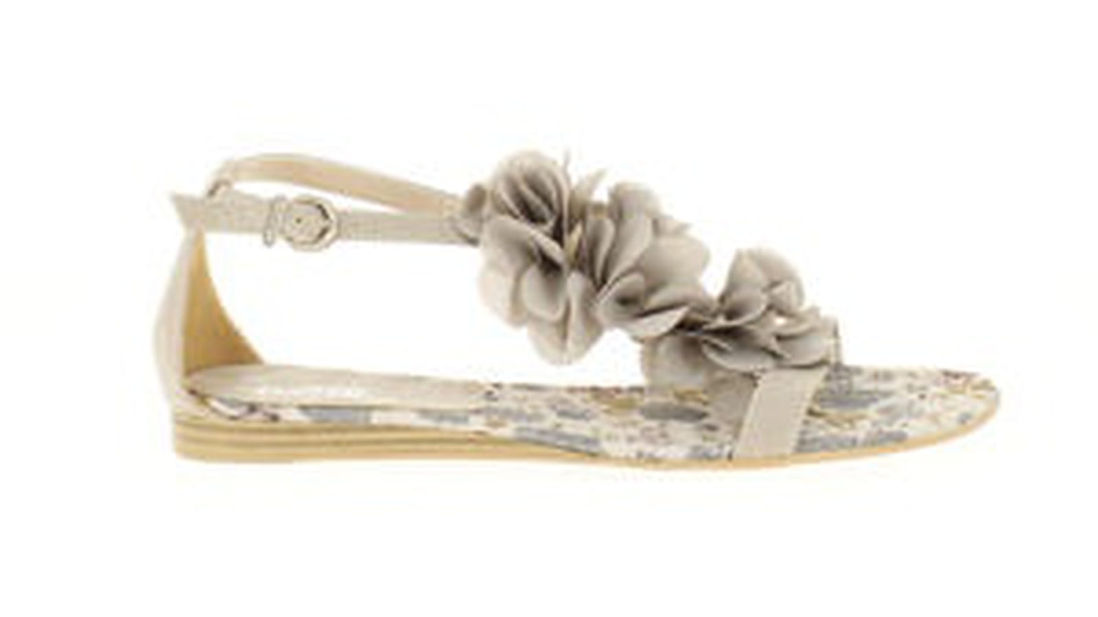 Nu-pieds plats blancs de Besson