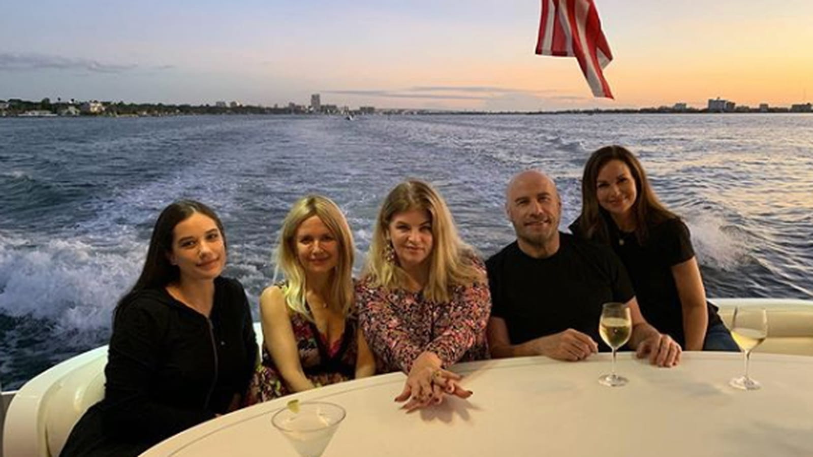 Ella Travolta, Kelly Preston, Kirstie Alley, John Travolta