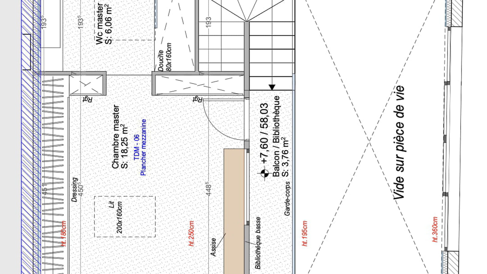 Plan mezzanine projet 