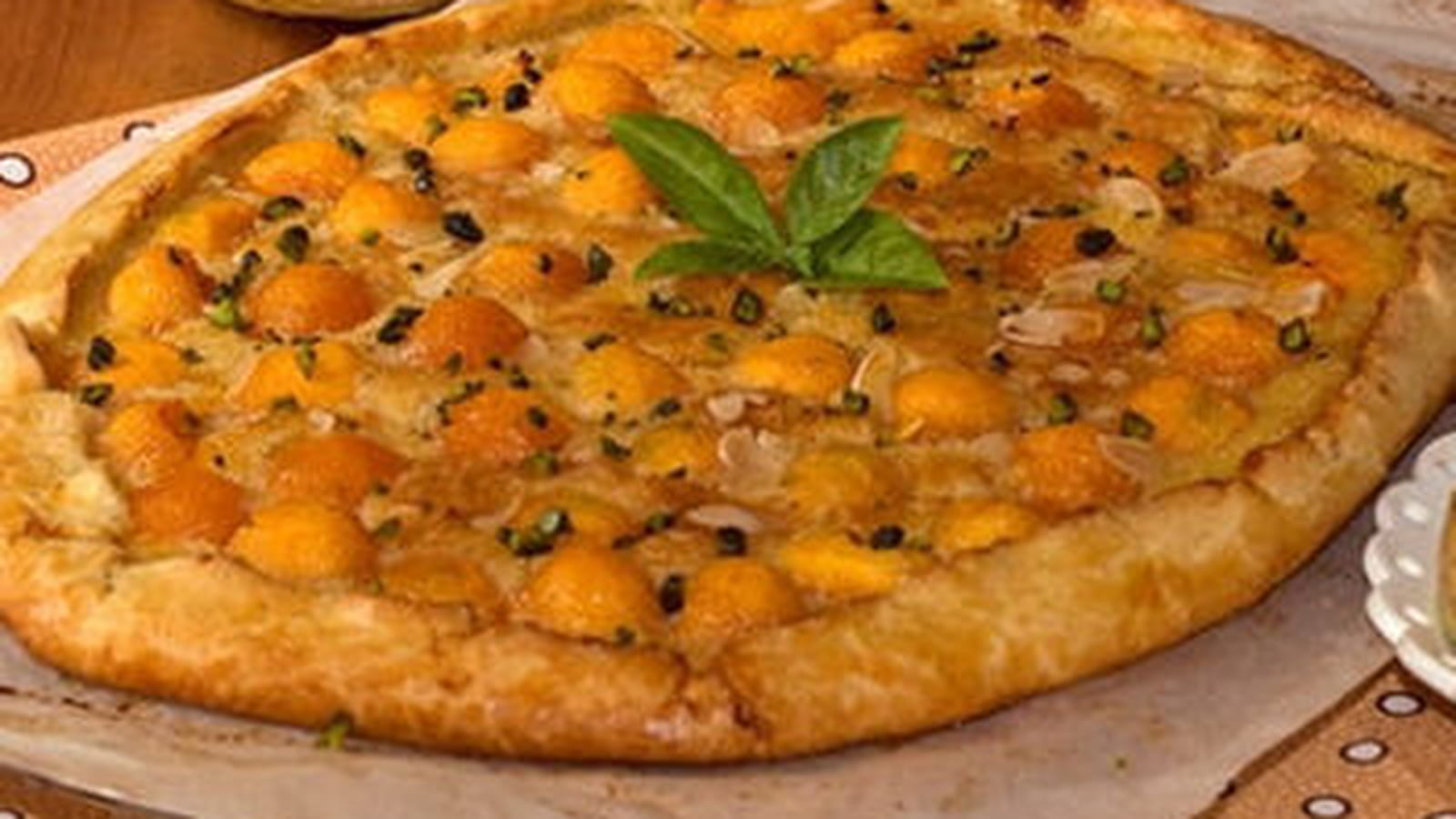 Tarte rustique amandine au melon