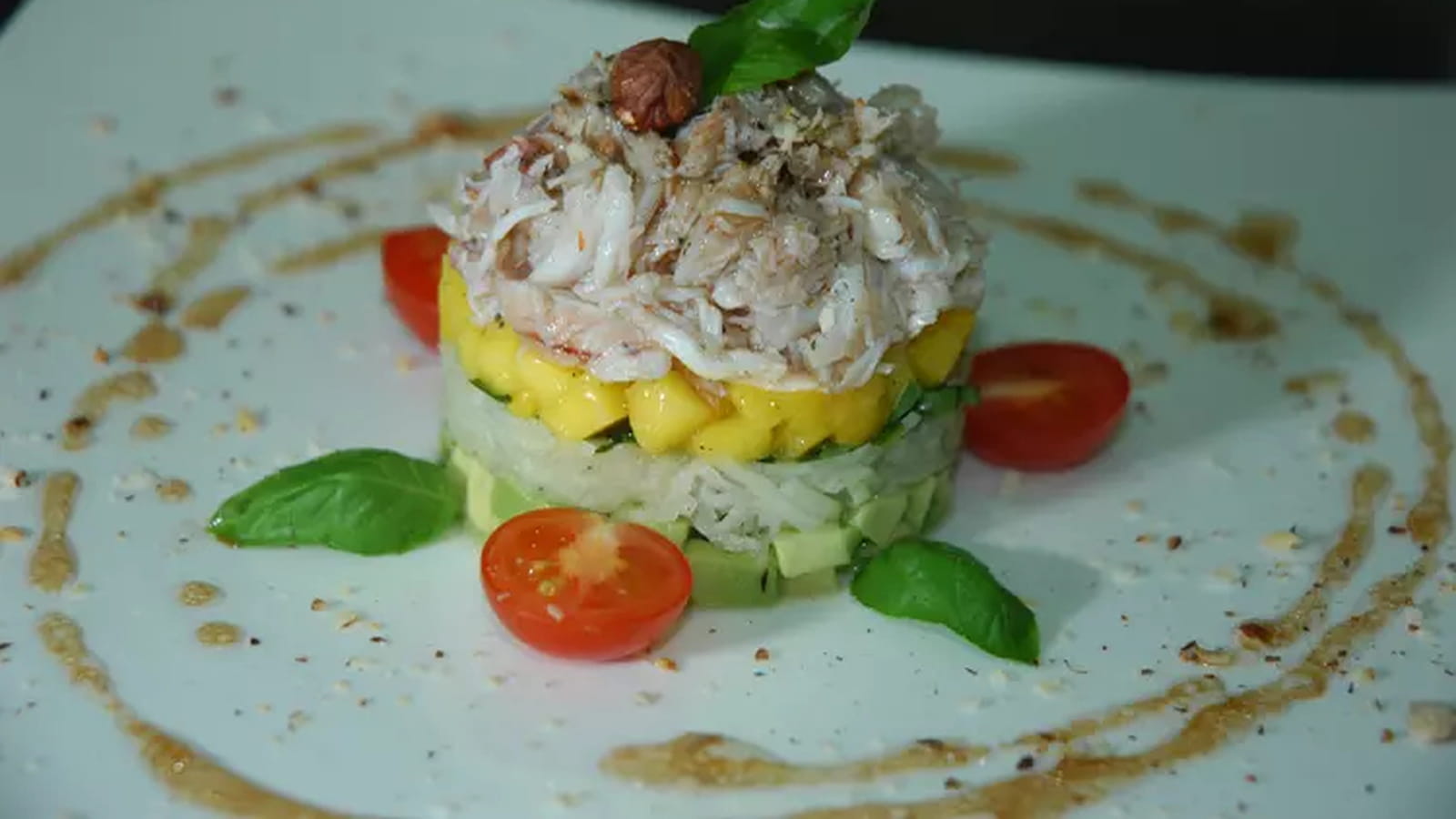 Duo de crabe et de papaye verte