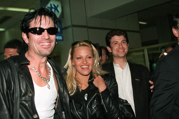 Pamela Anderson et son premier mari, Tommy Lee, &agrave; Nice le 19&nbsp;mai 1995