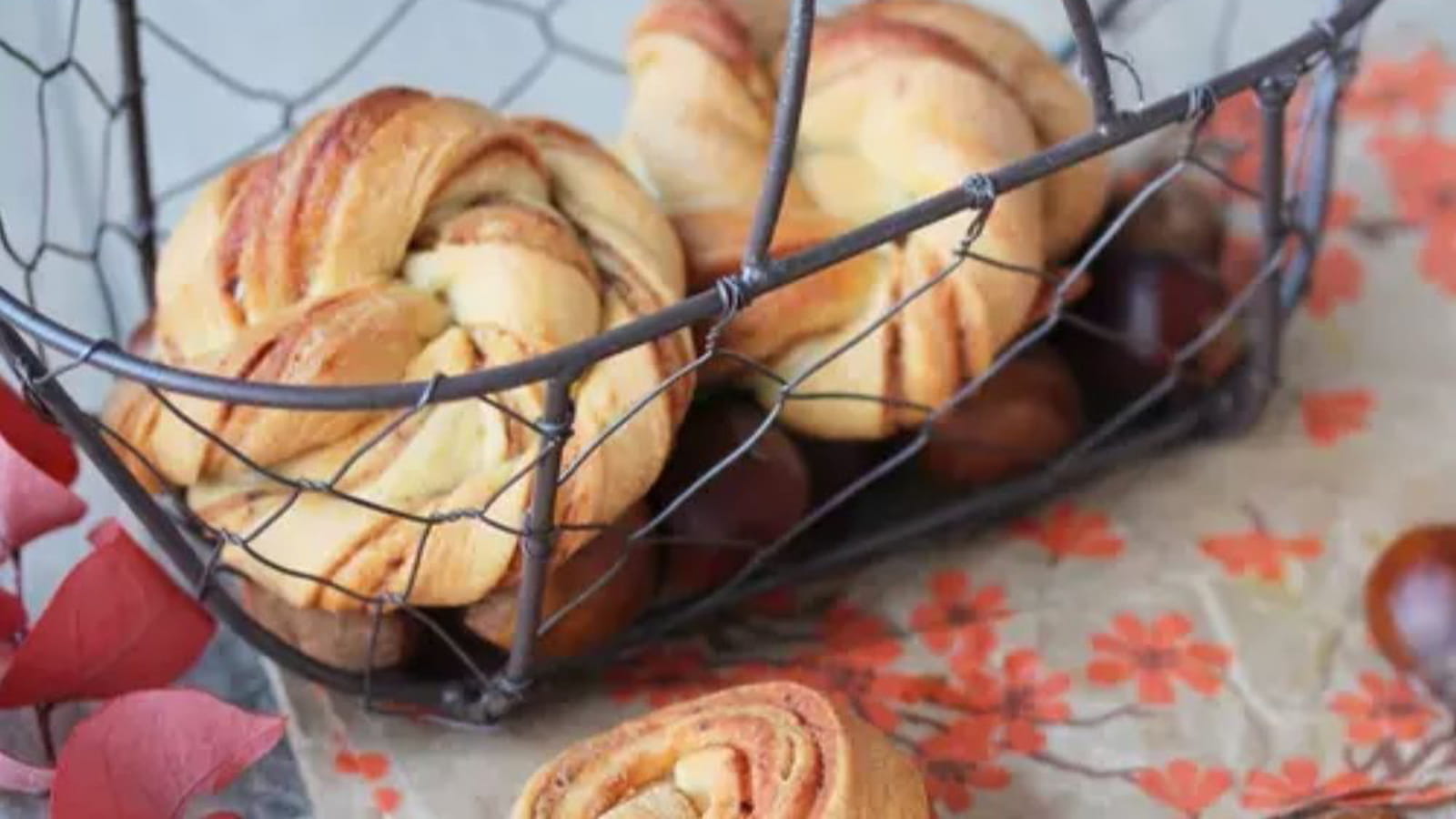 Brioches roulées à la vanille et à la crème de marron