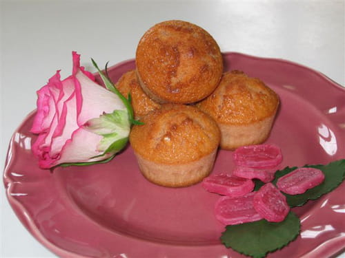 Muffins au coquelicot et à la rose