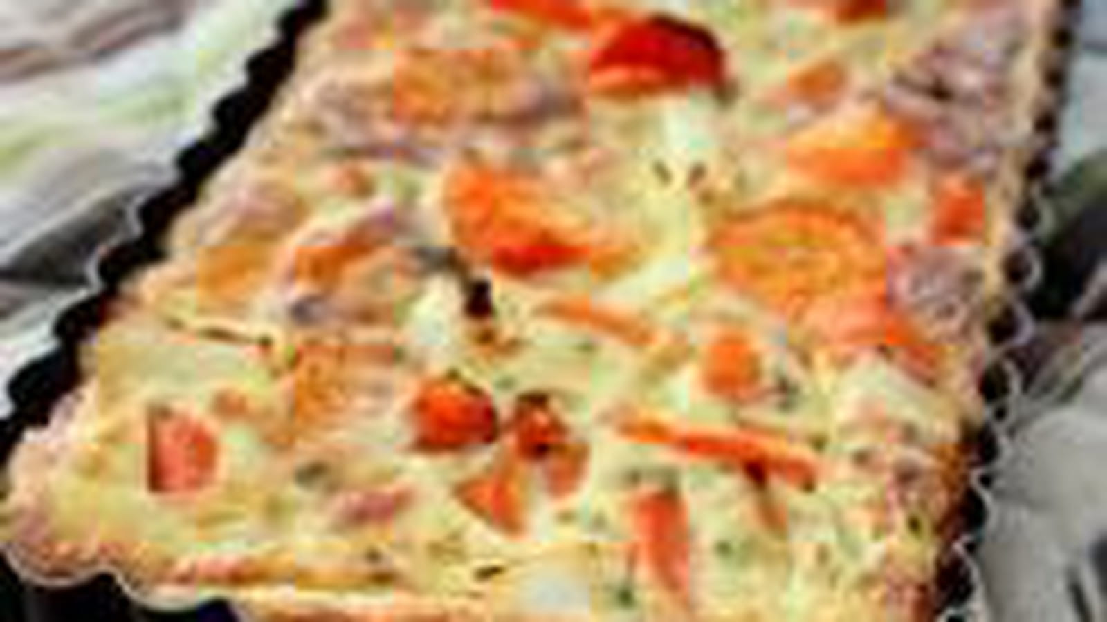 Tarte aux carottes, lait de coco et coriande