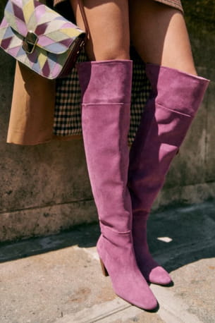 bottines violettes femme