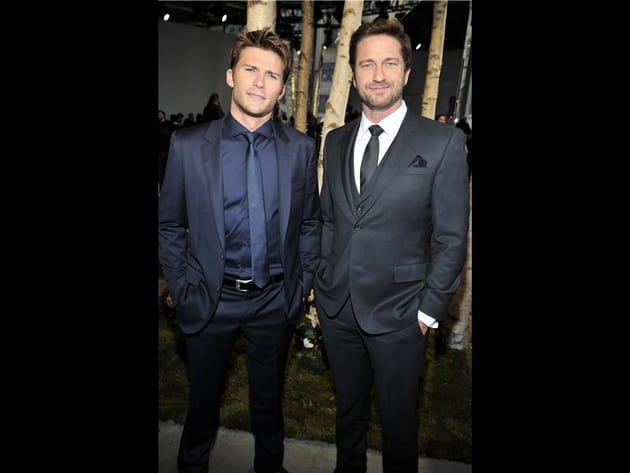 Gerard Butler et Scott Eastwood au défilé Hugo Boss