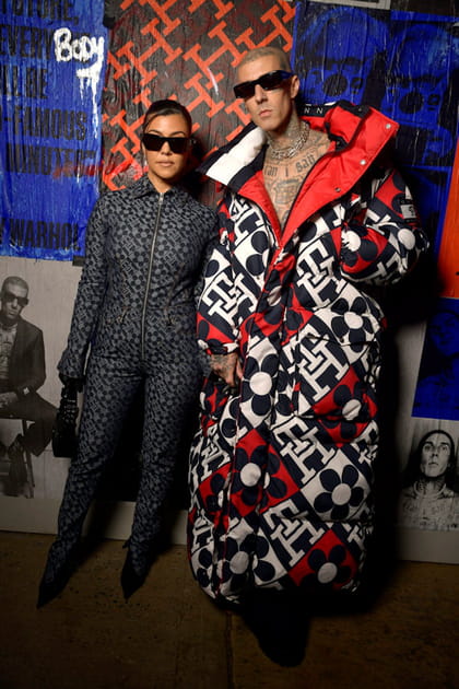 Kourtney Kardashian et Travis Barker au d&eacute;fil&eacute; Tommy Hilfiger