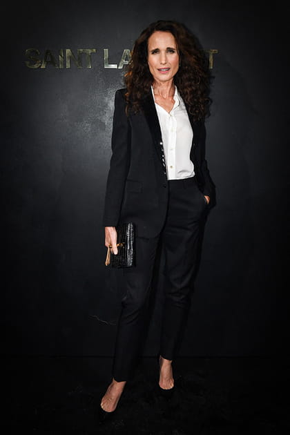 Andie MacDowell au d&eacute;fil&eacute; Saint Laurent