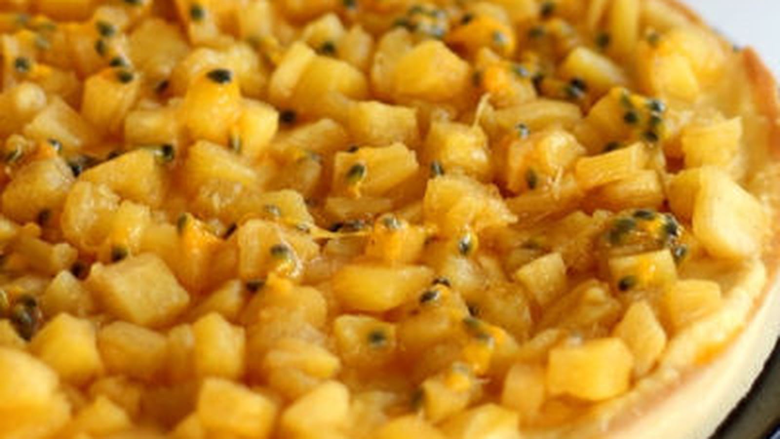 Tarte mangue, ananas et passion
