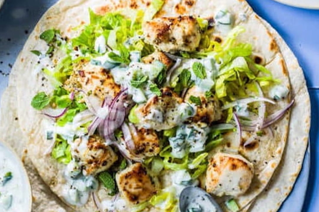 Wrap de poulet à la grecque