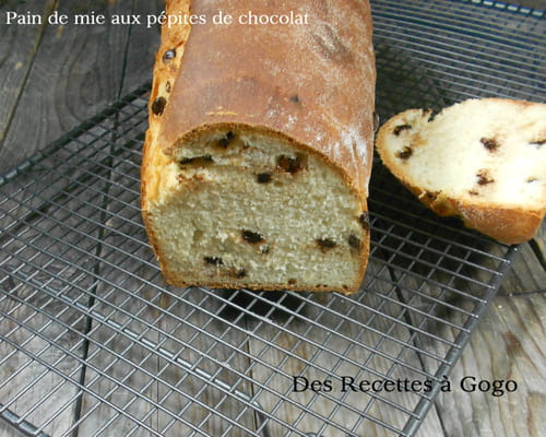 Pain de mie aux pépites de chocolat