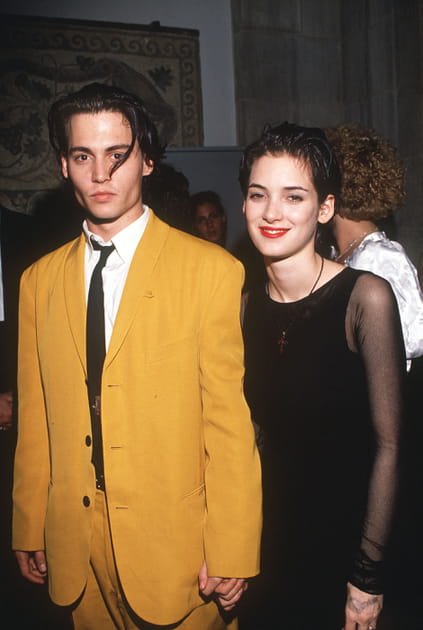 Johnny Depp rencontre Winona Ryder sur le tournage d'Edward aux mains d'argent, en 1990