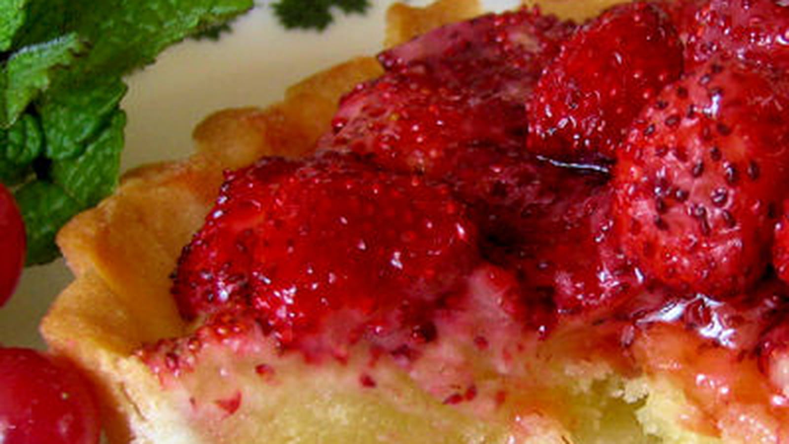 Tartelettes vanille, amandes et fraises des bois