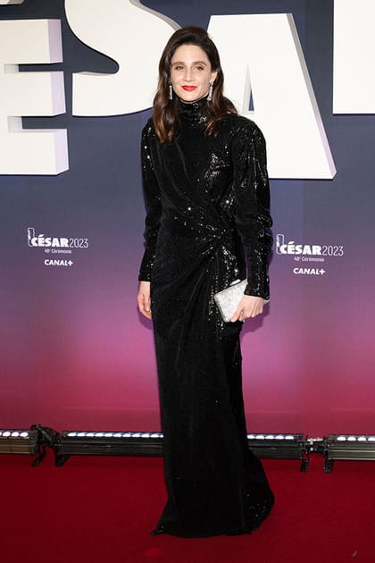 Judith Chemla en robe noire à paillettes Lanvin 