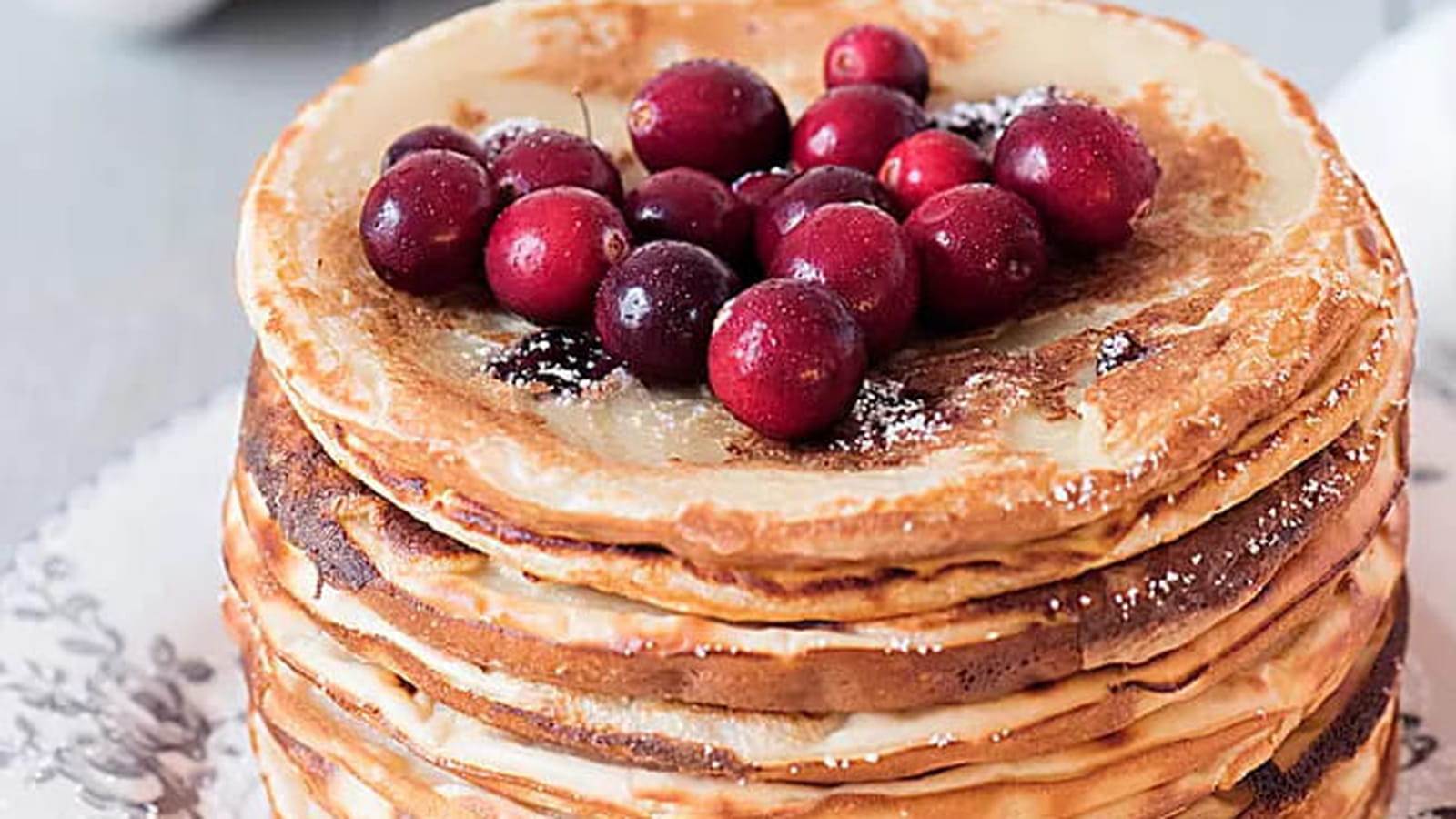Pancakes au lait de Brebis et aux cranberries