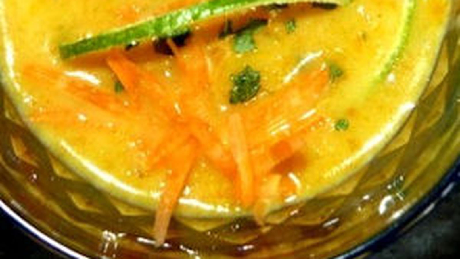Velouté glacé de carottes et citron vert