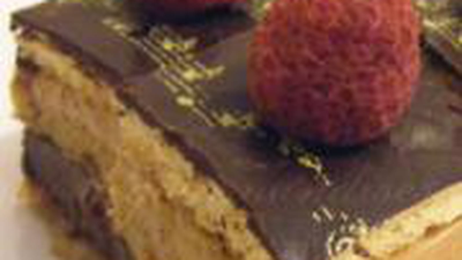 Opéra revisité, choco-framboise et café-mascarpone