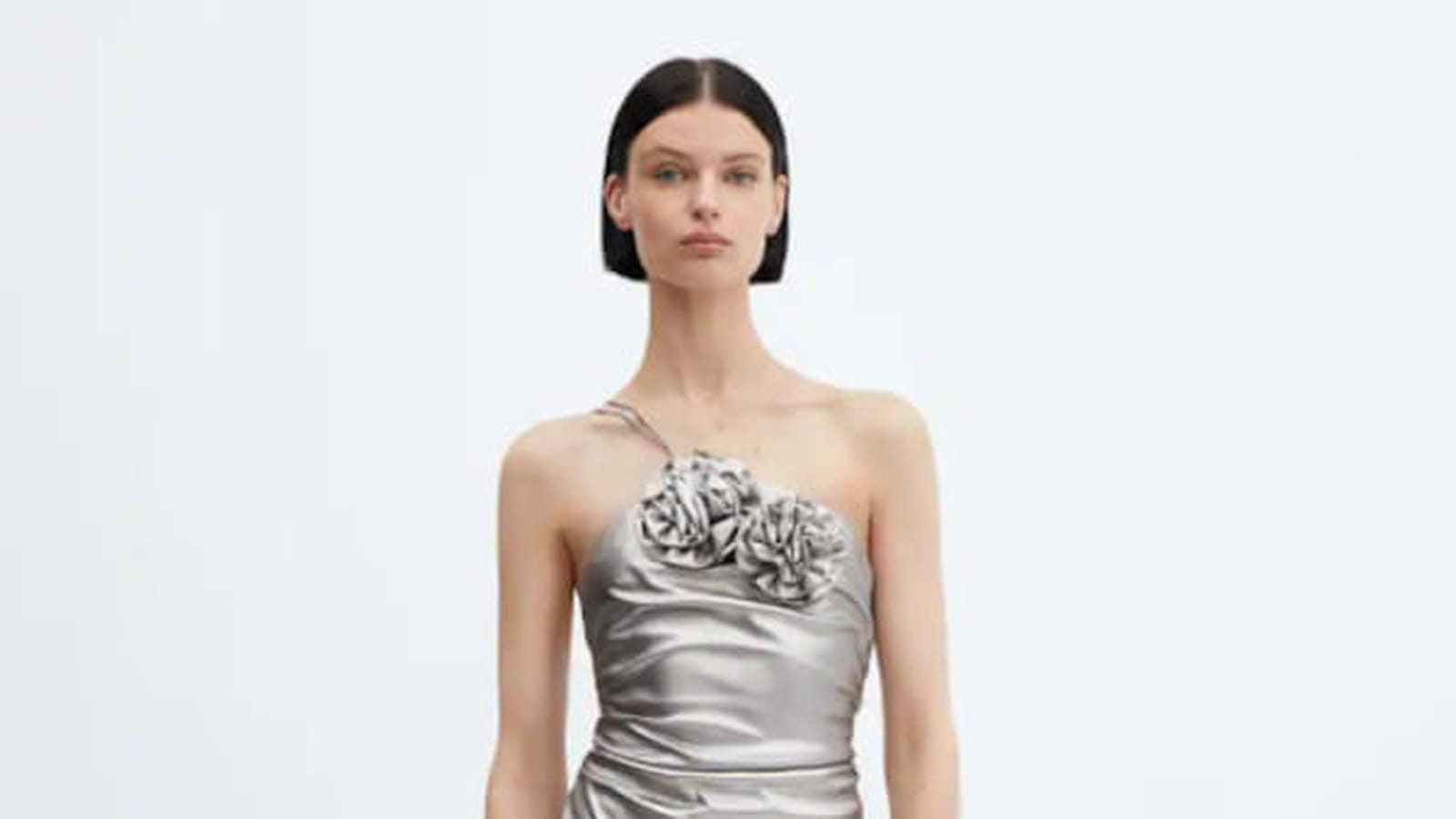 Robe à fleurs appliquées Mango 