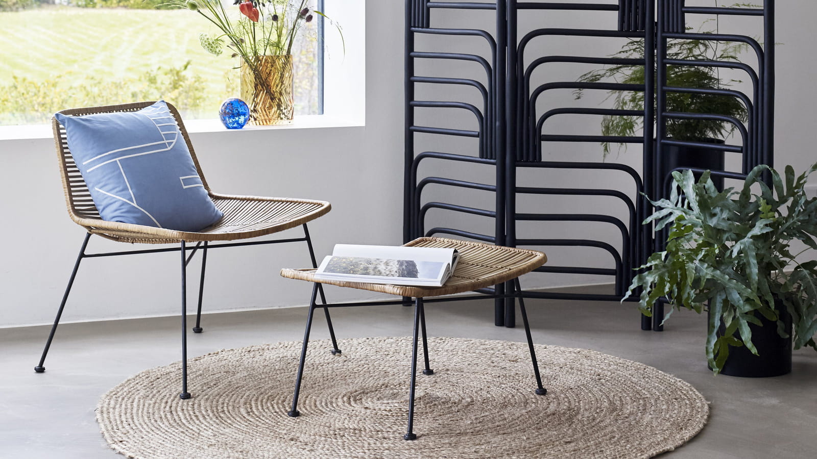 Tapis rond en jute Hübsch