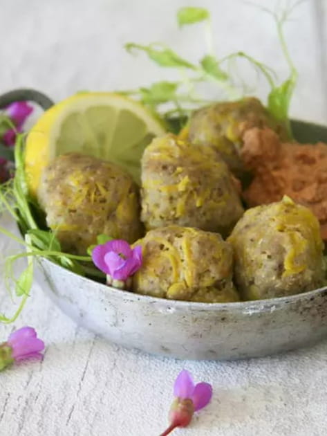 Boulettes de sarrasin et carotte &agrave; la vapeur