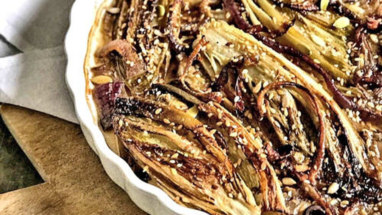 Endives au four aux graines mélangées