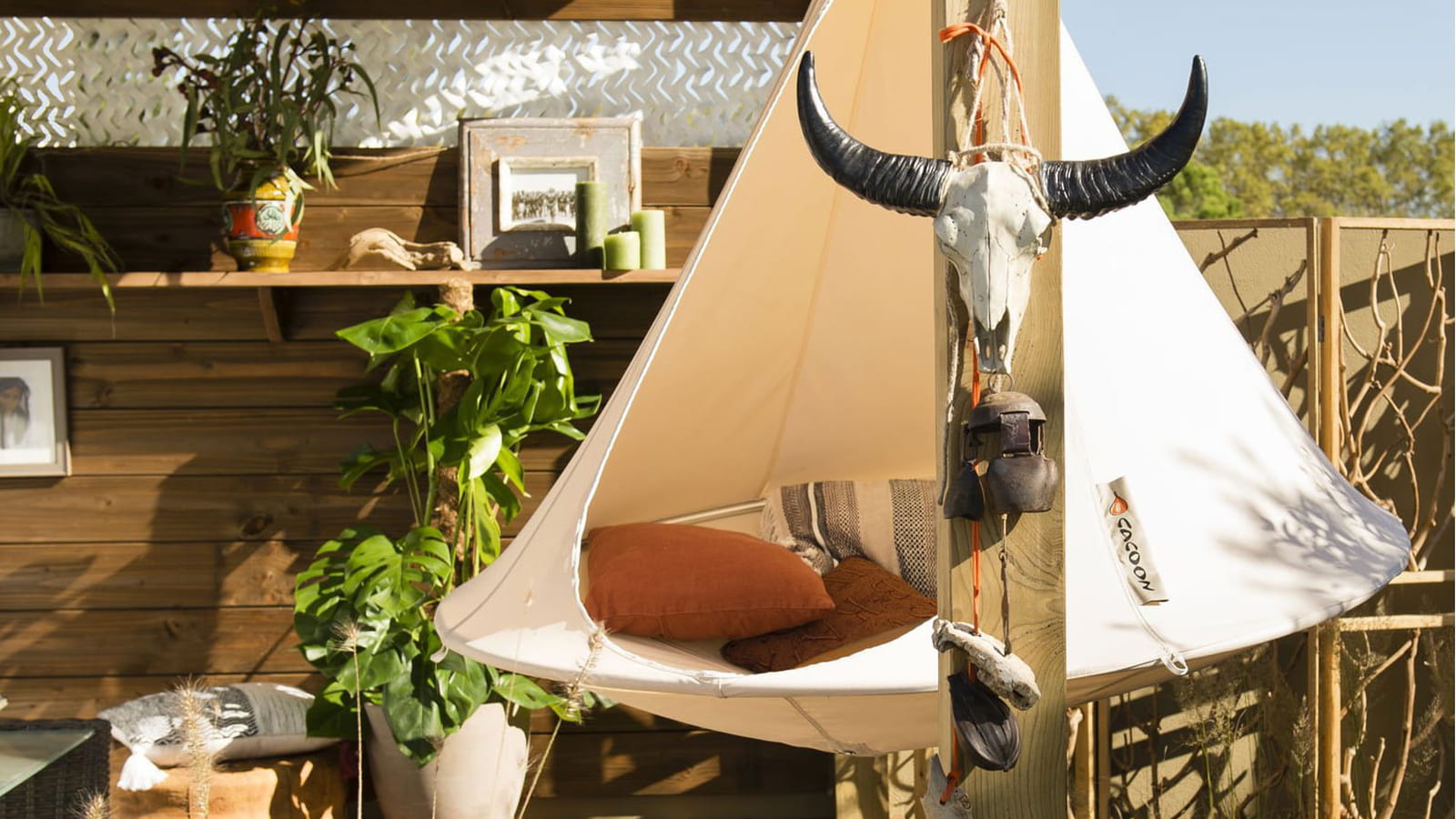 Chaise suspendue en tissu 