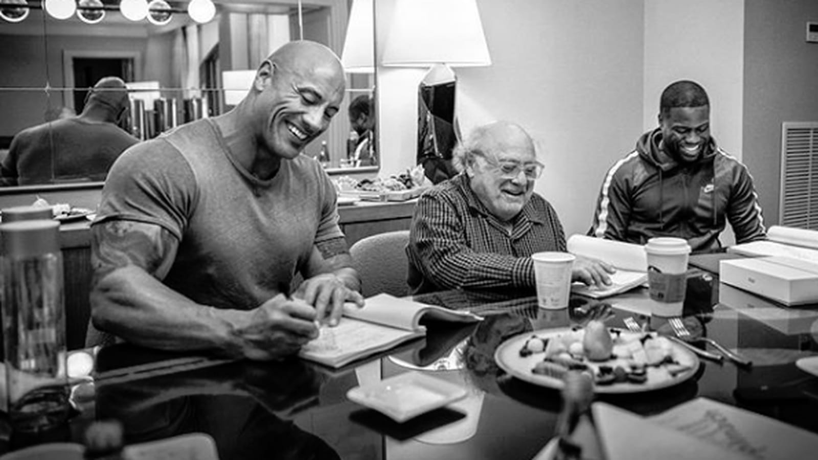 Dwayne Johnson, Danny deVito et Kevin Hart