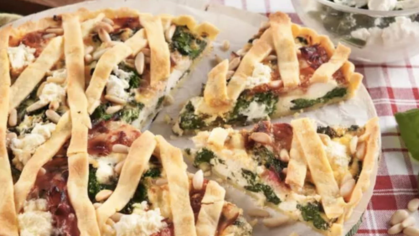 Quiche à la ricotta, aux épinards et au jambon