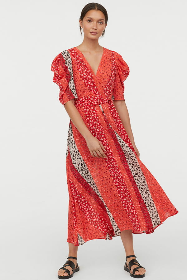 Robe colorée en mousseline de H&M