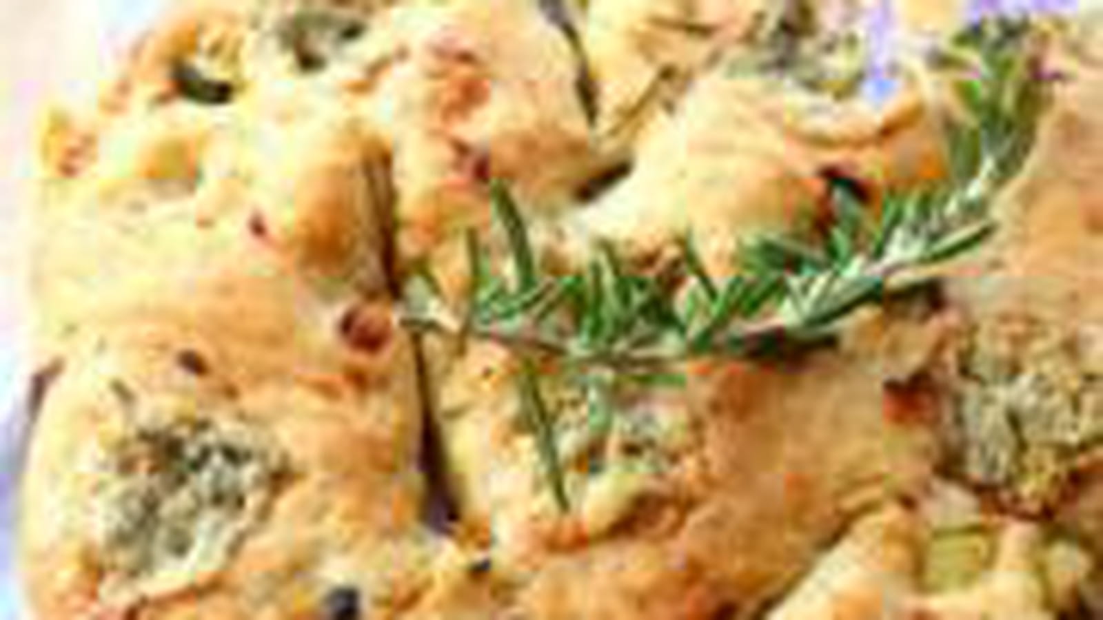 Fougasse au gorgonzola romarin et fleur de sel