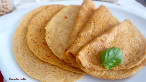 Crêpes sans gluten aux pois chiches