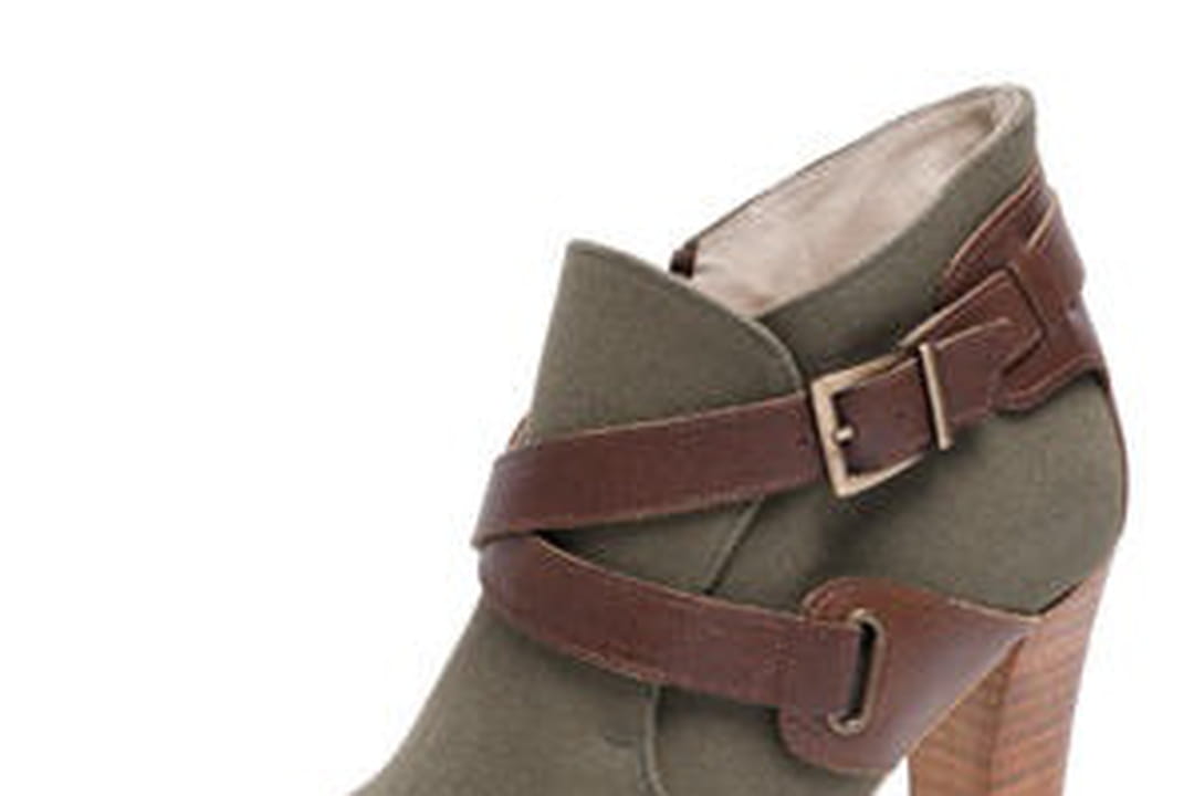 Escarpins FOREVA En Cuir Marron Avec Lanières Chevilles - Pointure 35.5/36 - Talon 2-7cm - Occasion TBE