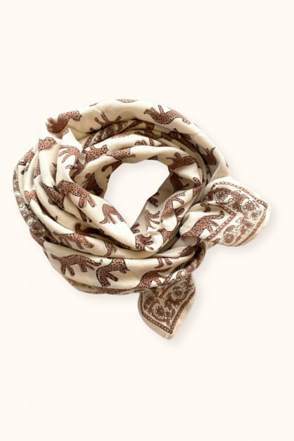 Big foulard latika &quot;Bengale&quot;, coloris Latte, Apaches Collections