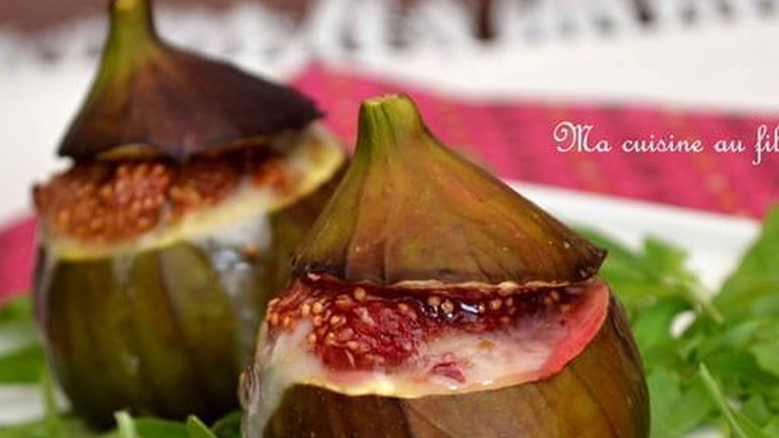 Figues farcies au gorgonzola et miel