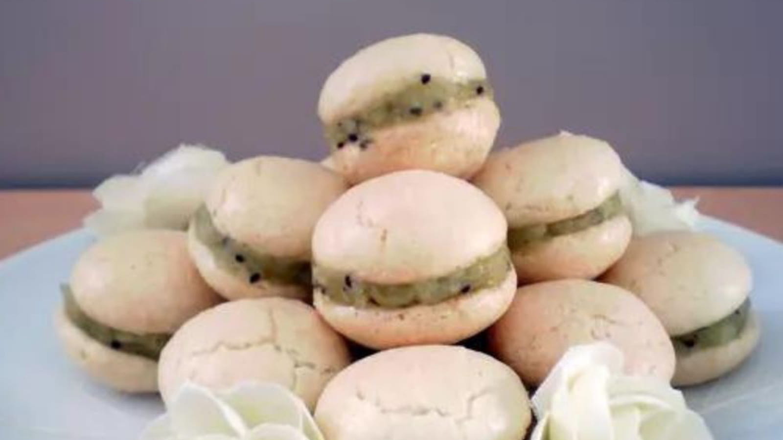 Macarons noix de coco et kiwi