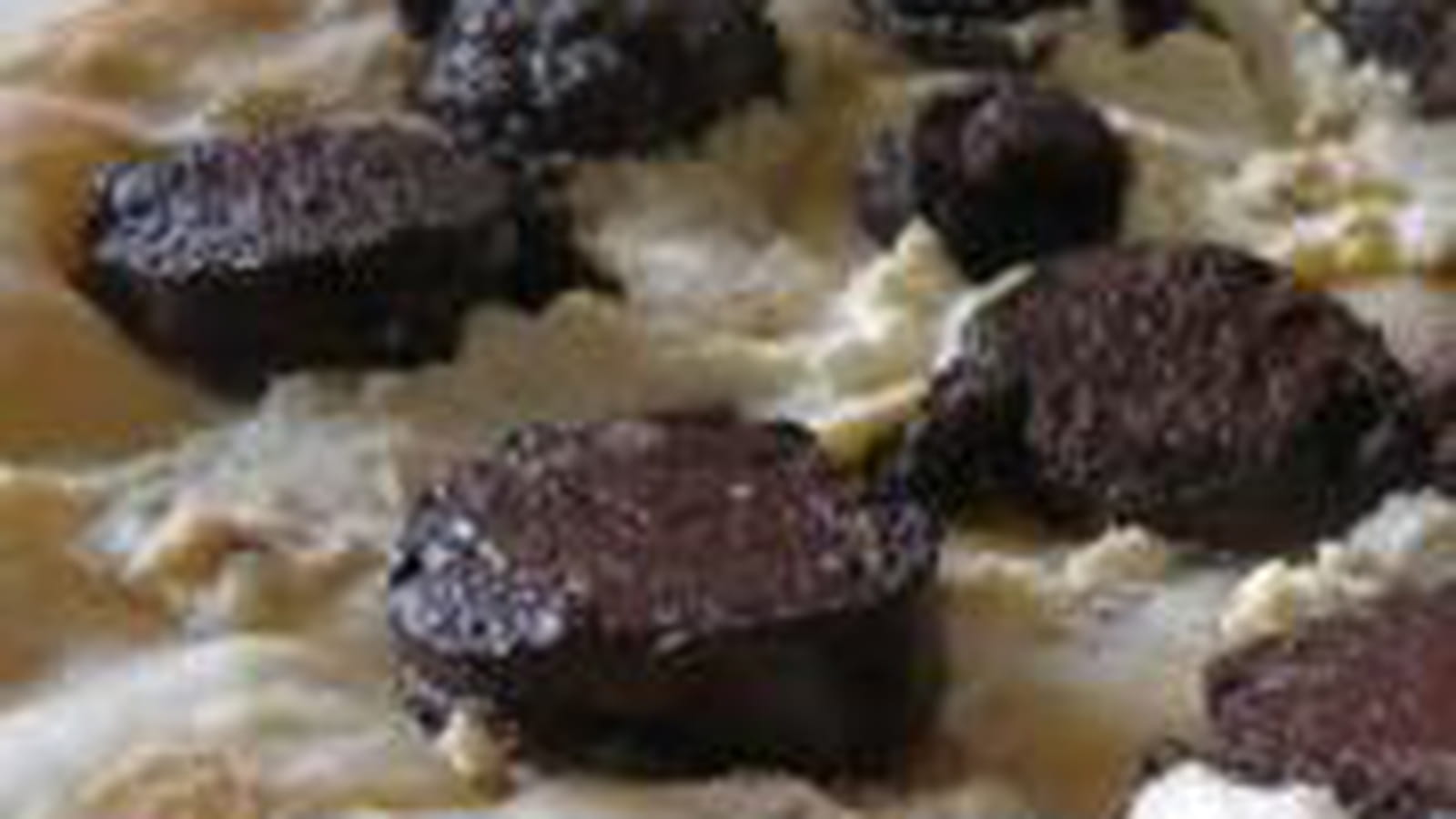 Pizza noire et blanche