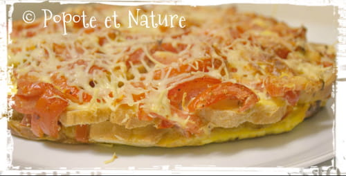Tarte aux tomates et au pain rassis