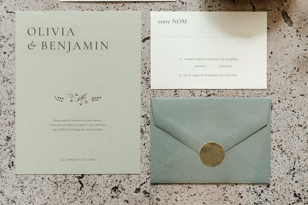 Un faire-part de mariage Laure de Sagazan x Rosemood