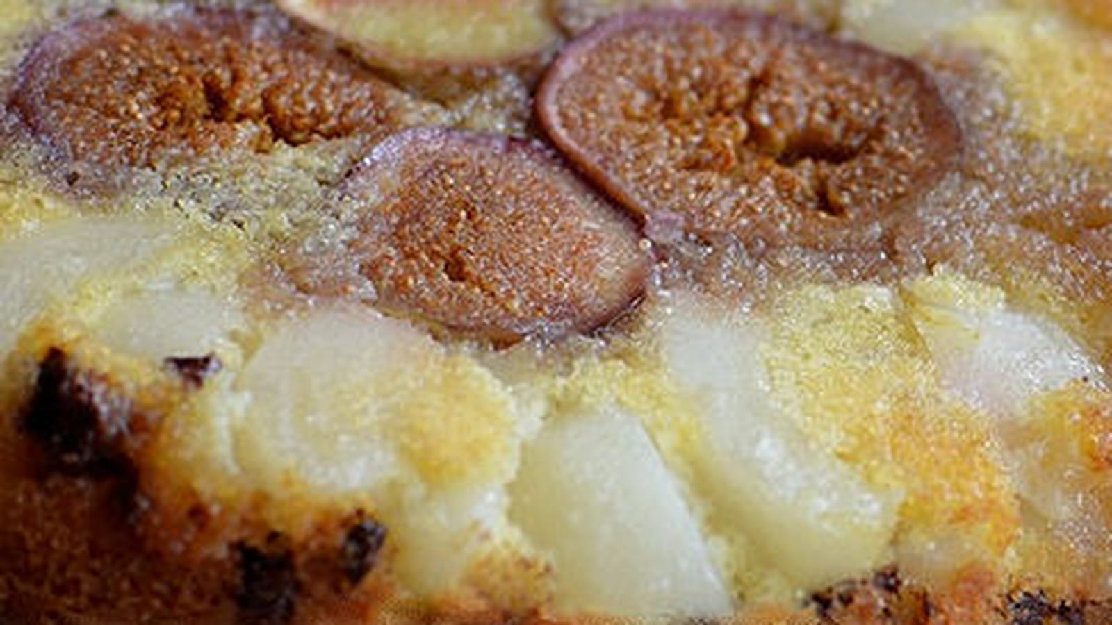 Gâteau renversé figues poires chocolat