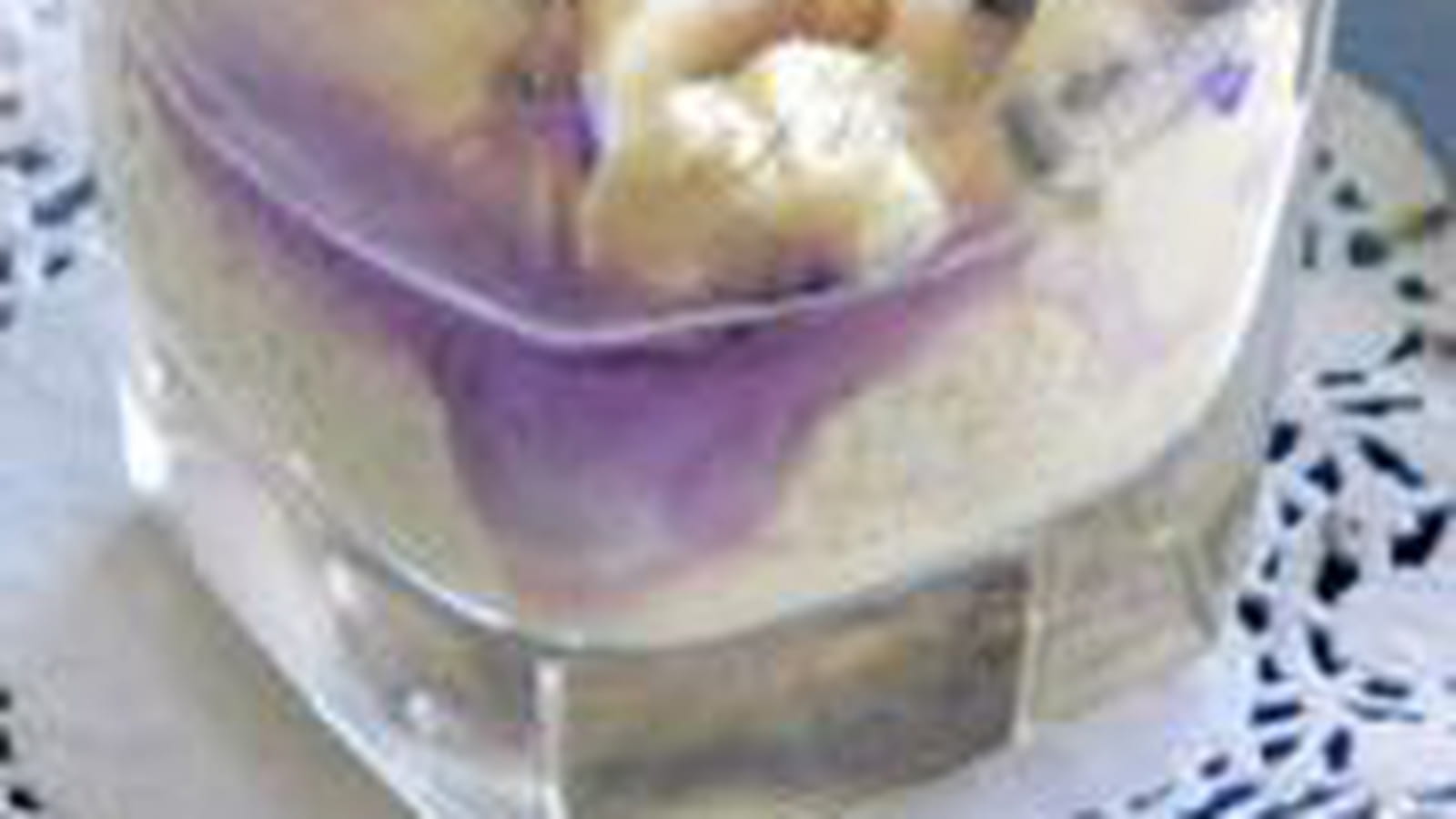 Verrine de mascarpone, violette