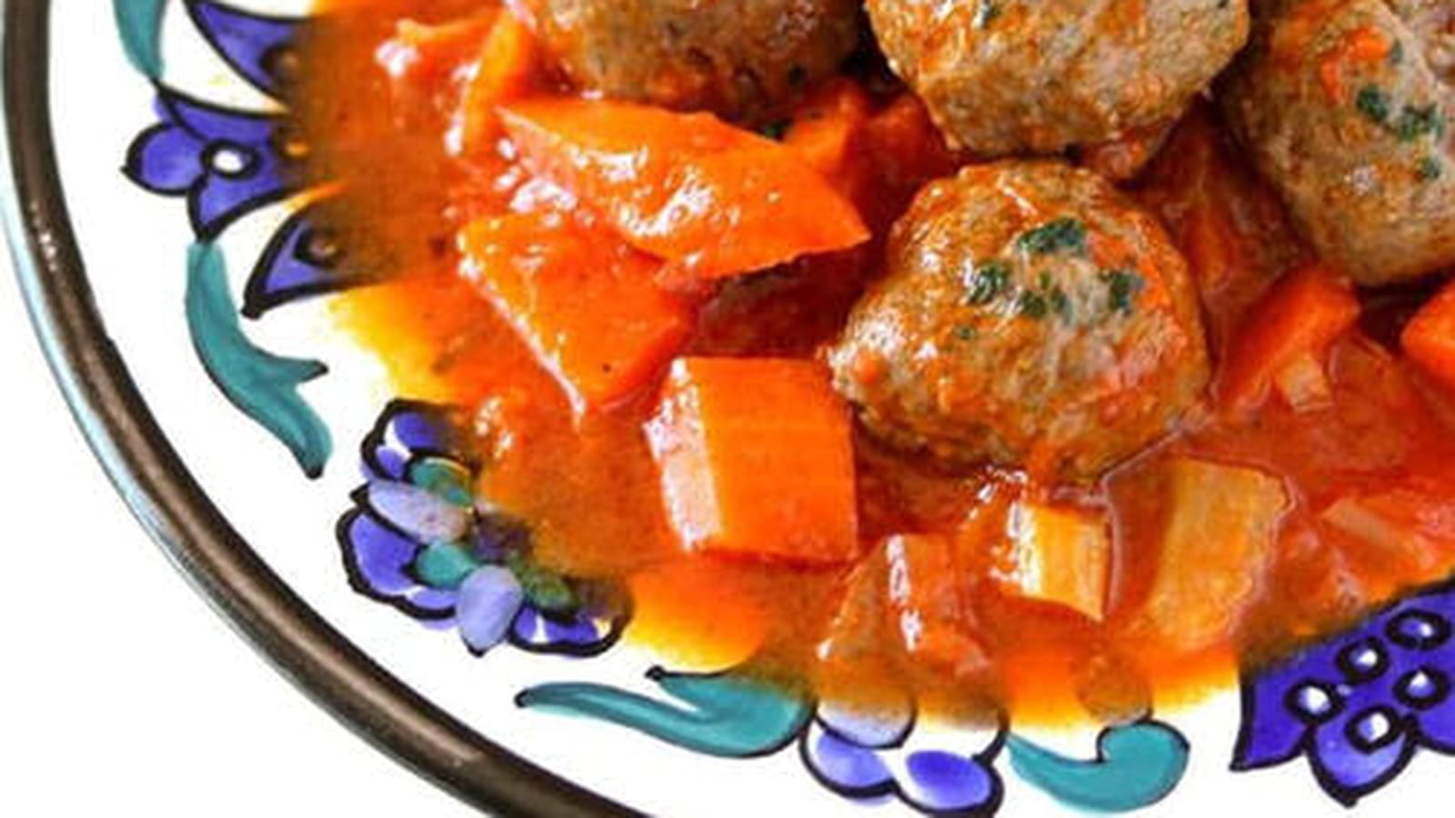 Boulettes de bœuf et porc sauce aux légumes